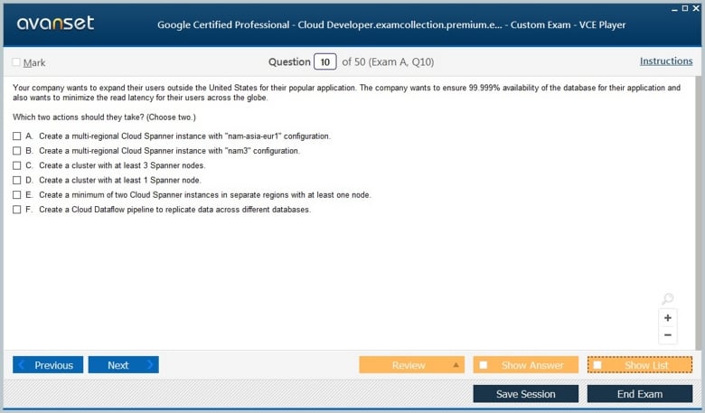 Professional Cloud Developer Premium VCE Screenshot #2